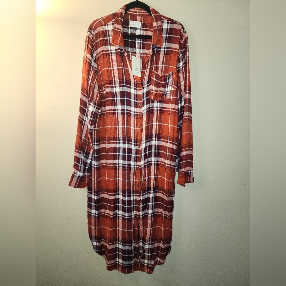 Plaid Button-Up Shirt